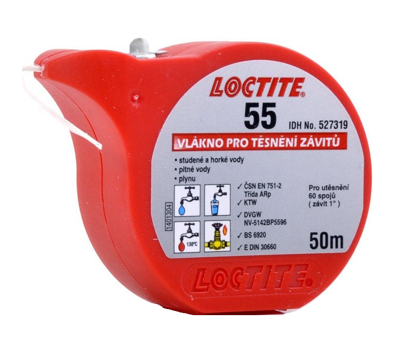 LOCTITE 55 těsnící vlákno teflonové 50 m
