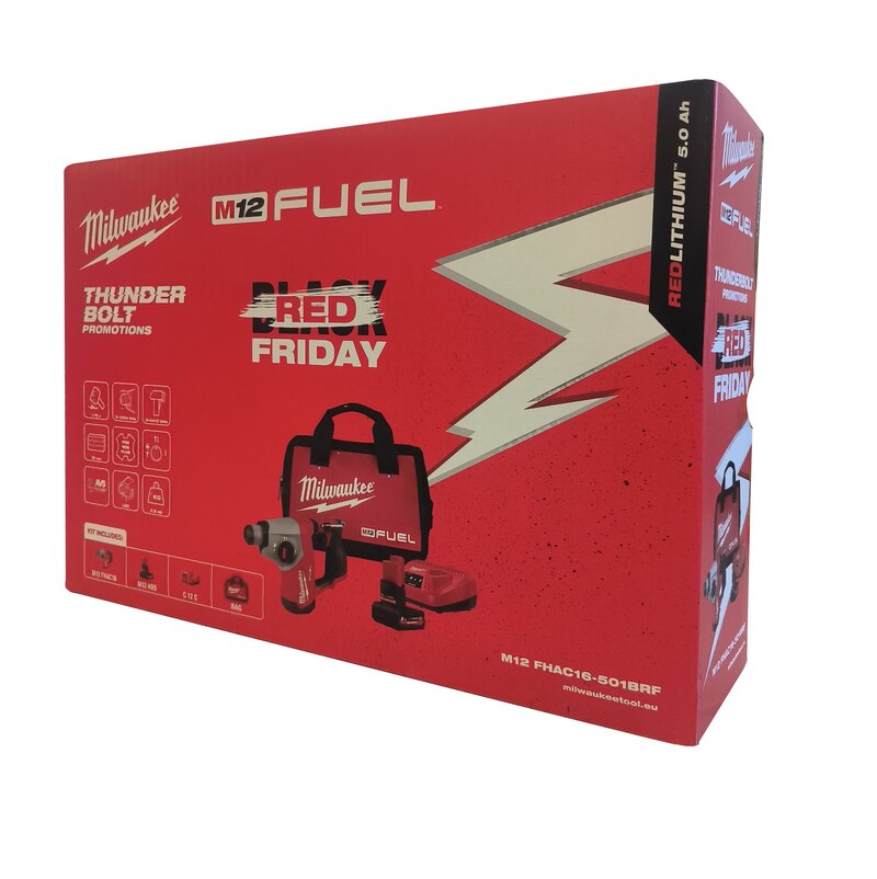 Aku vrtací kladivo M12 FHAC16-501BRF Milwaukee 4933500781