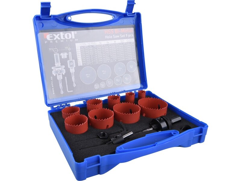 Vrtáky korunkové, univerzální Extol premium 8801604