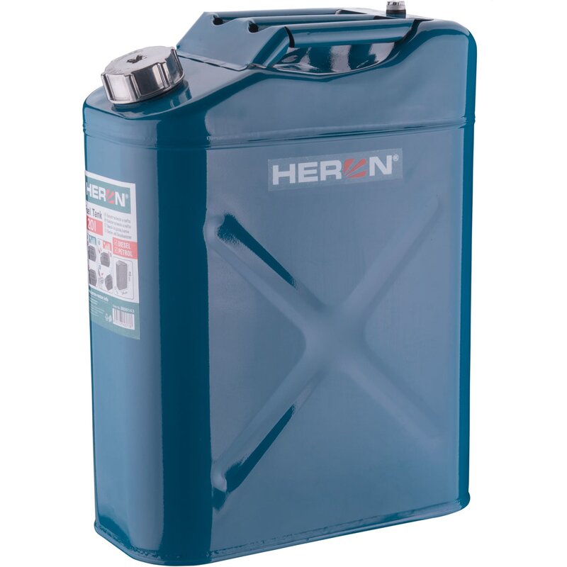 Kanystr ocelový na benzín, 20l Heron 8898143