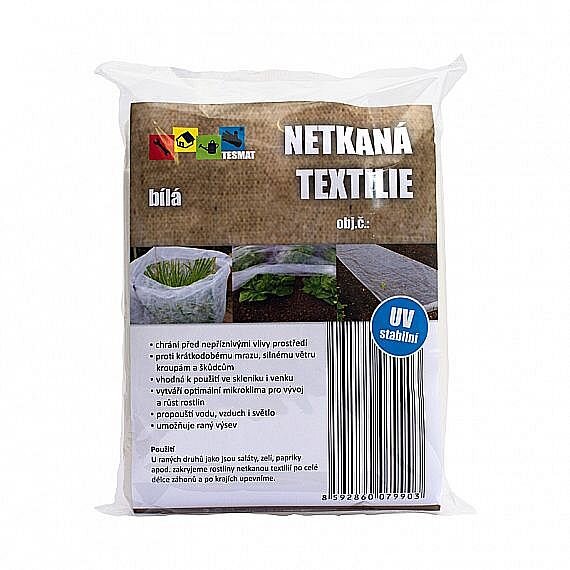 Textilie netkaná bílá, 17g/m2, 1,6x10m TM1002