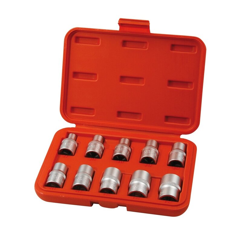 Hlavice nástřčné TORX, sada 10ks Extol Premium 8818128