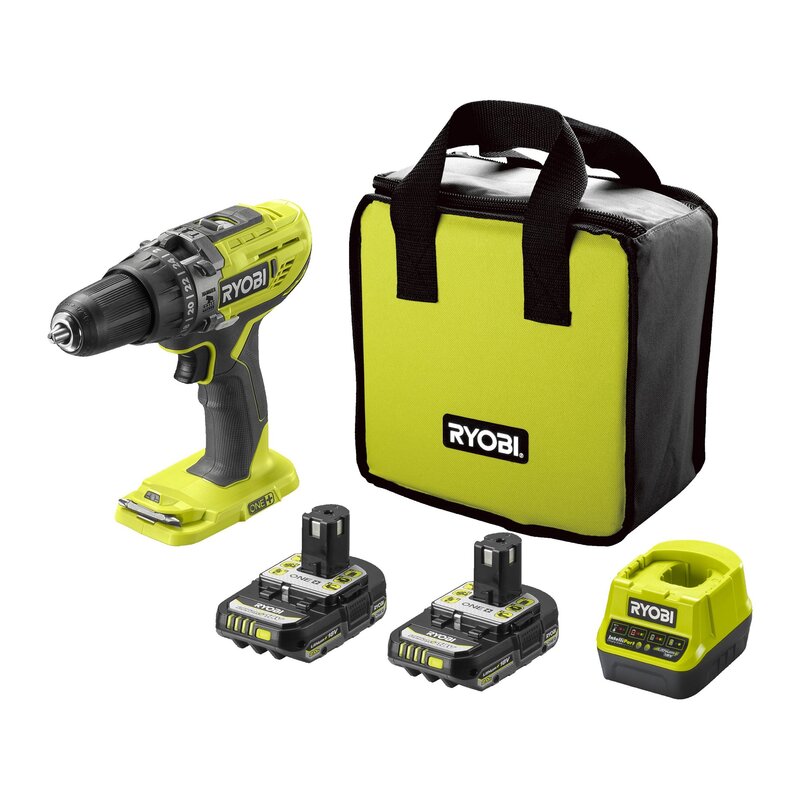 Aku příklepová vrtačka 18V R18PD3-220S Ryobi 5133003342