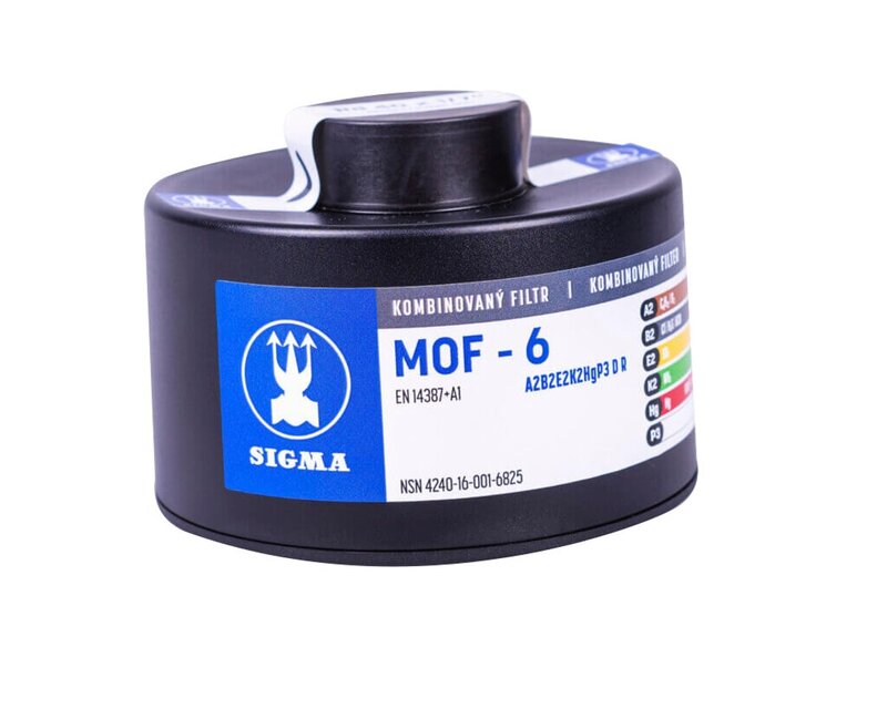 Ochranný filtr s nízkým dýchacím odporem MOF – 6+ kombinovaný Sigma - OZ