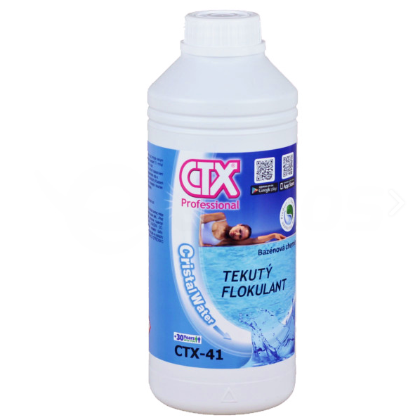 CTX-41 – tekutý přípravek k projasnění bazénové vody - flokulant 1 litr 03116