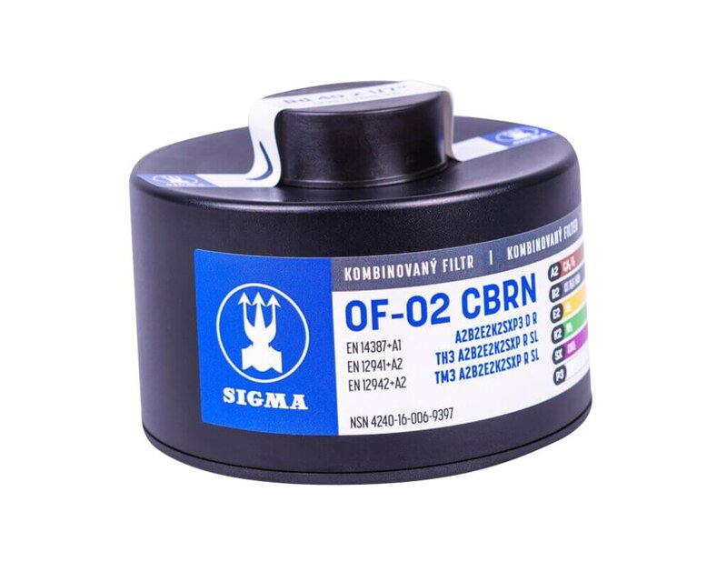 Ochranný filtr s nízkým dýchacím odporem OF – 02 CBRN+ Sigma - OZ