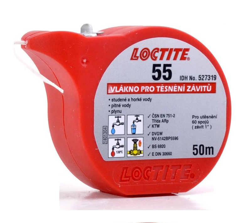Loctite 55 těsnící vlákno teflonové 50 m