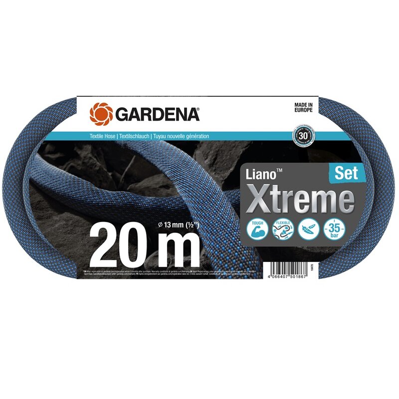 Textilní hadice Liano Xtreme 20 m - sada Gardena 18470-20