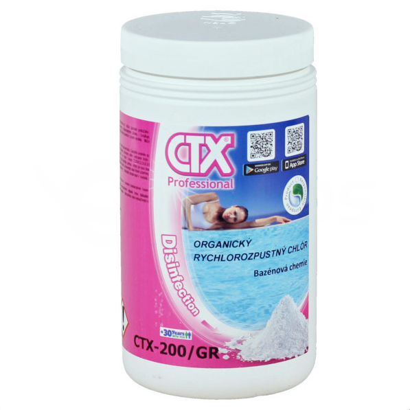 CTX-200/GR – rychlorozpustný organický chlór pro bazény 1 kg 03135